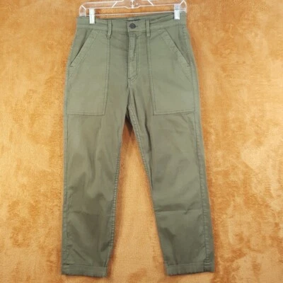 Pantalones 3x1 Para Mujer Talla 24 Verde Cónico Chino Cortos Elastizados Bolsillos SABINE Musgo Foto 1 de 4