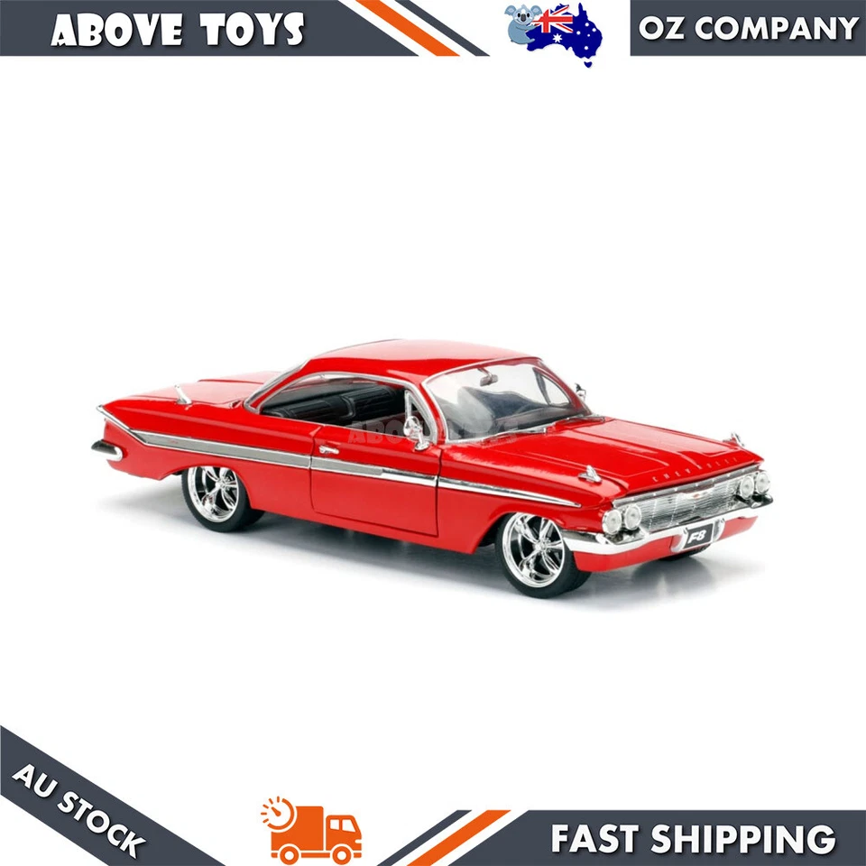 Jada 1:24 Scale Fast & Furious 8 Dom's Chevy Impala Red Diecast Model Car - Image 1 of 1