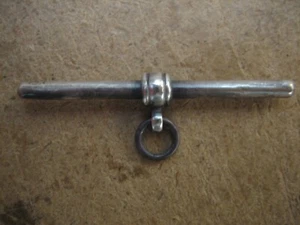 Fine Sterling Silver T-Bar 35mm.L, 2mm.D & 2.1gr. for Pocket Watch Chain. - Picture 1 of 3