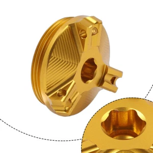 Engine Oil Filler Plug Cap Cover Gold For BMW R nineT 2014-2020 R1200 RT 2009-13 - Picture 1 of 8