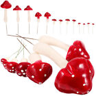 Red Mushroom Craft Kit - Realistic Foam Flowers (33 pcs)