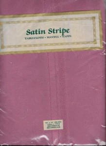 Satin Stripe Lavender Tablecloth - Rectangular 52" x 70" - NIP - Picture 1 of 2