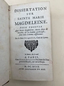 issertation sur Sainte Marie Madeleine pour prouver que Marie Mad - Picture 1 of 1