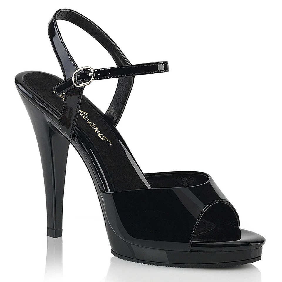 Black Peep Toe Heels Mens Crossdresser Fetish Large Size Womans Shoes 13 14 15 - Image 1 of 1