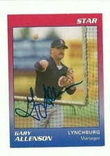 Gary Allenson 1989 Star authentic autographed card Lynchburg Red Sox