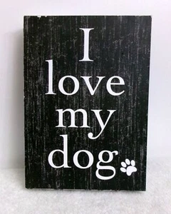HUNDELIEBHABER! I LOVE MY DOG PFOTENABDRUCK VERZIERT 5 X 7 BELLE MAISON KUNSTBOX NEU - Bild 1 von 2