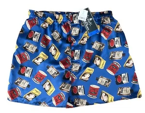 Surrey 100 % Silk Boxer Shorts Men’s L Novelty Food - Picture 1 of 6