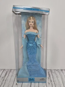 Muñeca Barbie Turquesa Diciembre Colección Piedra Natal Rubia 2002 Mattel C5330 - Imagen 1 de 6