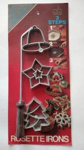 URSULA Rosetteneisen Griff Weihnachtsbaum Stern Glocke Kalkus Hirco - Bild 1 von 2