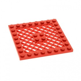 1x Lego Grid Building Plate 8x8 Red Base Plate No Hole Space M-Tron 6989 4151