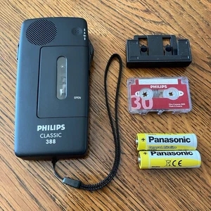 PHILIPS Classic 388 Pocket Memo Dictaphone Excellent État + 1 Micro Cassette LFH - Imagen 1 de 5