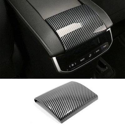 Cubierta de caja de reposabrazos de consola central de fibra de carbono para Toyota Highlander 2020-2023 Foto 1 de 2