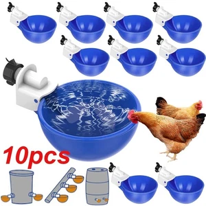 10 Stück automatische Hühnertränke, Hühnerwasser-Futterspender, Coop-Geflügel-Wa - Bild 1 von 17
