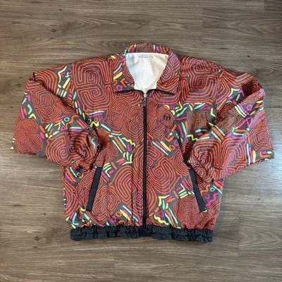 Vintage Sergio Tacchini Allover Crazy Print Lined Windbreaker Jacket - Image 1 of 4