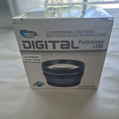2xTelephoto Lens 72mm Digital Visions VLC272B–DSLR DC/DV–EXCELLENT w/Box & Pouch - Image 1 of 4