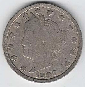 1907 5C Liberty Nickel with Certificate of Authenticity (#1) - Picture 1 of 4