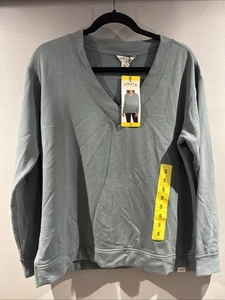 NWT ORVIS CLASSIC COLLECTION BLUE LONG SLEEVE V NECK PULLOVER Women’s Small - Picture 1 of 10
