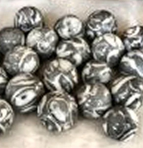 1 Stück 64 mm Muschelstein Tausendaugen Jaspis Kugel + Kobra Ständer Reiki/Heilung (50S - Bild 1 von 3