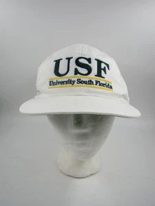 Vintage South Florida Bulls Hat Cap Snap Back Mens One Size White NCAA Football - Picture 1 of 4