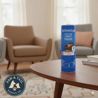 Adams Plus 跳蚤蜱地毯粉 16 盎司。 30 天 Control 新鲜柑橘香味 — 第 1/4 张图片