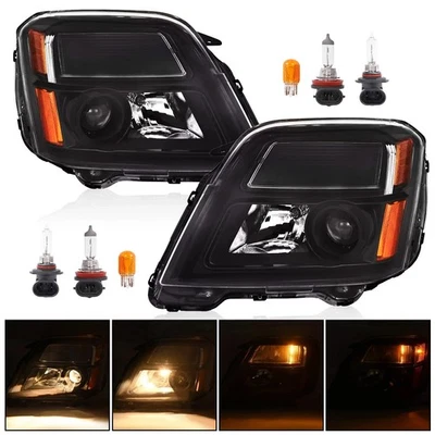 Pair Projector Headlights Assembly For GMC Terrain SLE/SLT 2010-2015 W/Bulbs Foto 1 de 4