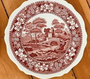 Juego de 5 platos de cena vintage Spode Copeland Tower England rojo! ¡Clásicos estelares! - Imagen 1 de 13
