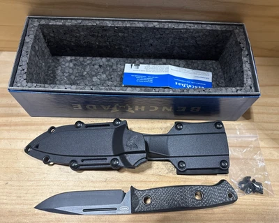 Нож Benchmade 163BK Bushcrafter с ручкой из углеродного волокна 4,5 дюйма - Изображение 1 из 4