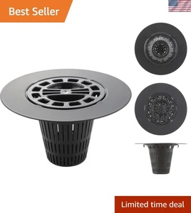 Innovadora cubierta de drenaje de ducha atrapapelos en negro mate - se adapta a desagües estándar - Imagen 1 de 8