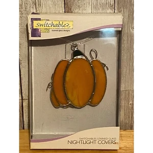 Switchables Stained Glass Pumpkin Harvest Halloween Autumn Fall Nightlight Cover - Picture 1 of 2