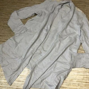 2661 LOGO by Lori Goldstein Strickjacke vorne offen hinten gehäkelt WEISS BIRKE Gr. M - Bild 1 von 3