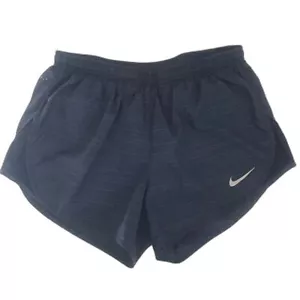 Nike Womens Shorts Blue Size Small Tempo Dry Modern Running Zip Pocket Workout - Picture 1 of 12
