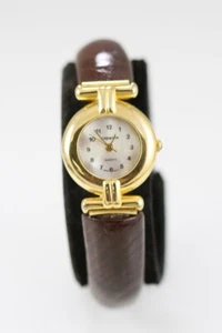 Capezio Women Watch Stainless Gold Steel Wood Water Resist Battery MOP Quartz - Picture 1 of 6