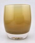 Rare Glassybaby Great Oak Votive Glass Candle Holder Sticker Label Brown 0095
