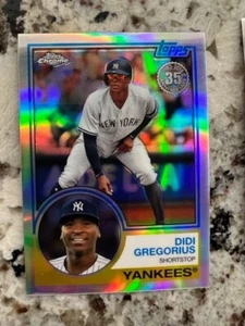 2018 TOPPS CHROME 1983 REFRACTOR CARD NEW YORK YANKEES DIDI GREGORIUS #83T-7 - Picture 1 of 1