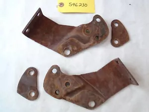 1960 Chevy El Camino or Wagon Center Rear Bumper Brackets L&R OEM - Foto 1 di 10