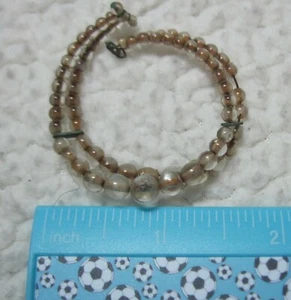 Vintage Clear Plastic Lucite Curl Snap Wrap Bracelet Handmade? Unique - Picture 1 of 2