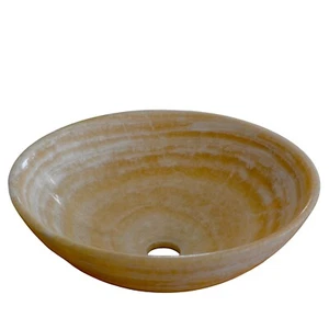 Lavabo Onice Naturale Home Finiture Arredamento Bagno Decor Diametro 40,5 cm - Picture 1 of 2