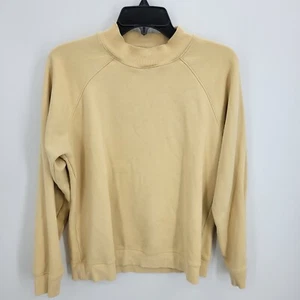 Fabletics Sweatshirt Womens Yellow Long Sleeve Pullover Activewear Athleisure - Picture 1 of 6