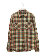 RRL RALPH LAUREN men's check shirt long sleeve size SP red x beige Casual USED