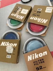 NIKON 52MM UV, CONTRAST, COLOR CORRECTION, LENS & BODY CAPS, HOYA CL-UP FILTERS - Picture 1 of 14