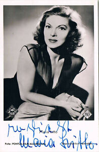 Maria Litto 1919-96 autograph signed postcard photo 3.5"x5.5" German actress