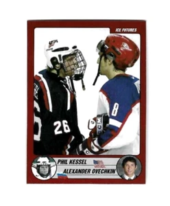 PHIL KESSEL / ALEXANDER OVECHKIN 2005 Ice Futures *MAROON* Jr Hockey Card - Picture 1 of 2
