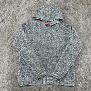 Union Bay Sweater Mens Medium Gray Geometric AOP Fleece Pullover Hoodie - Picture 1 of 9
