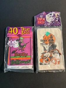 VTG Trick or Treat 40 Paper Bags Halloween NEW Creepy Creatures & Fun World 90’s - Picture 1 of 6
