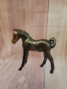 Scultura cavallo puledro miniatura ottone vintage made in USA - Foto 1 di 9