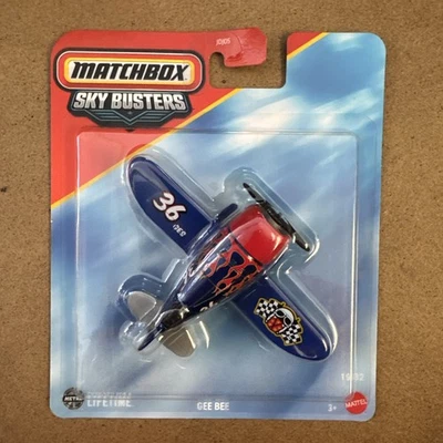 Matchbox Skybusters Gee Bee Racing Plane-New Release-Sky Busters-19/32 CombPost - Image 1 of 3