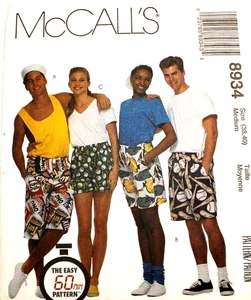 McCall's 8934 Misses Herren & Teen Boy Boxershorts 3 Längen Medium 38-40 M UNCUT - Bild 1 von 2