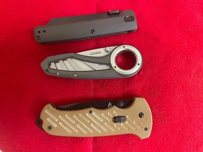 3 Gerber Knives: Pledge Omni Grey 1910322A; Remix Serrated 4660721A1; Liner Lock - Image 1 of 3