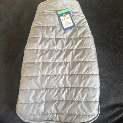 Chaqueta acolchada Top Paw Dog pequeña gris acolchada polar poliéster ropa para mascotas grande Foto 1 de 4