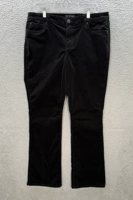 Kut From The Kloth Pants Womens 14 Black Corduroy Karen Baby Bootcut Preppy - Image 1 of 4